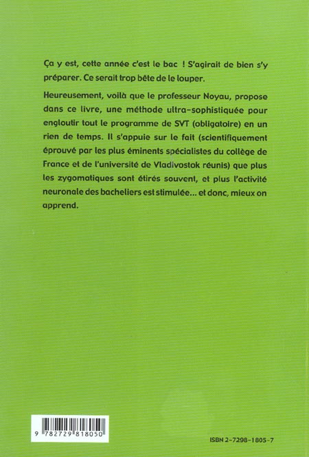 Quatrième de couverture de « LE BAC SVT ILLUSTRE »