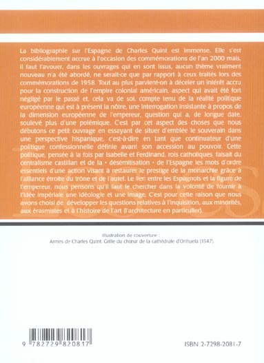 Quatrième de couverture de « CHARLES QUINT ET LA MONARCHIE ESPAGNOLE »
