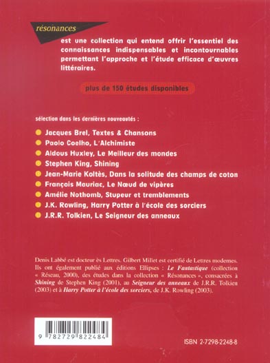 Quatrième de couverture de « BROWN, DA VINCI CODE »