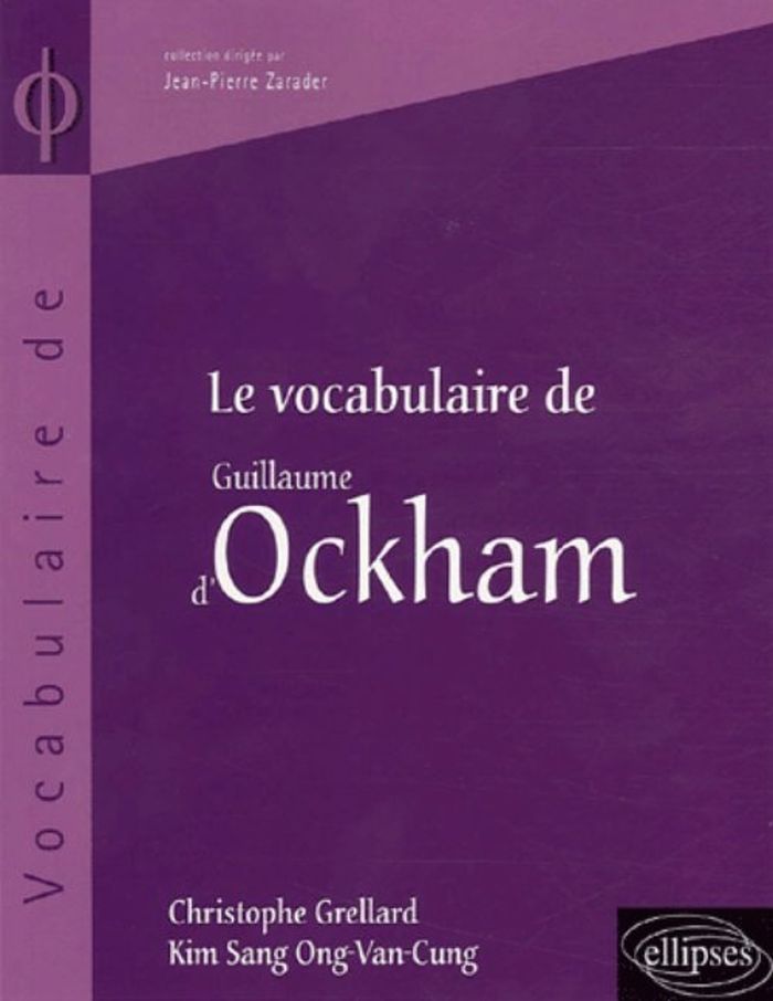 Couverture du livre « LE VOCABULAIRE D'OCKHAM » de Grellard, librairie Les Contes Infusés à Corte