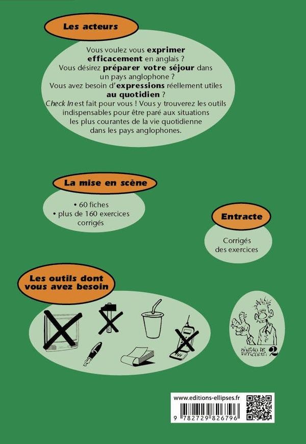 Quatrième de couverture de « CHECK IN. COMMUNIQUER EFFICACEMENT EN ANGLAIS, NIVEAU 2 »