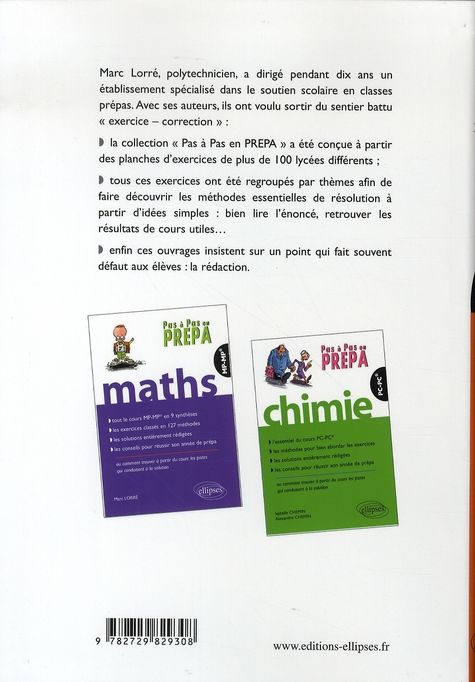 Quatrième de couverture de « CHIMIE PSI-TSI-PT-MP »