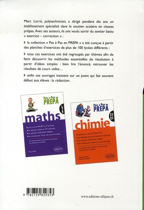Quatrième de couverture de « CHIMIE PC-PC* »