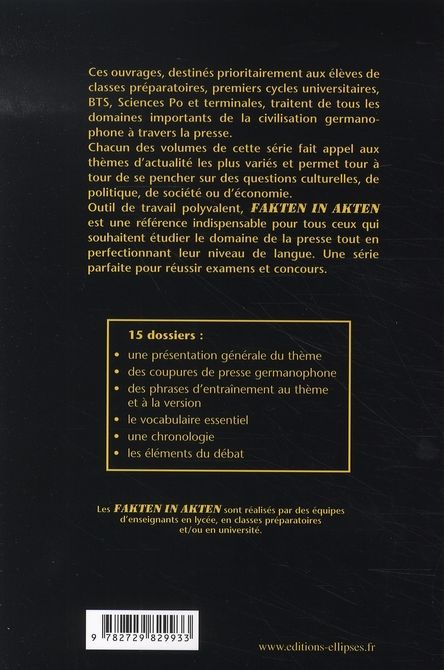 Quatrième de couverture de « FAKTEN IN AKTEN 2 »
