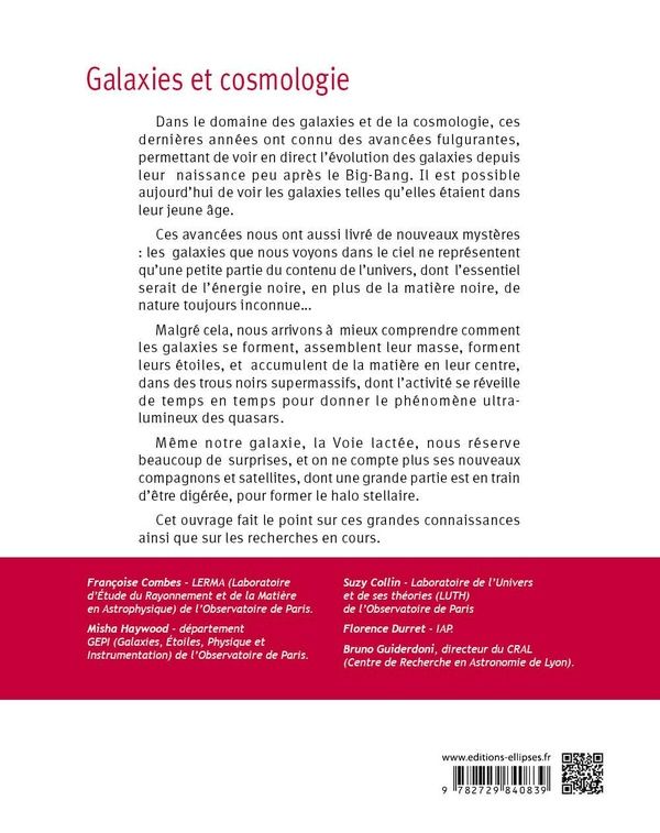 Quatrième de couverture de « GALAXIES ET COSMOLOGIE »