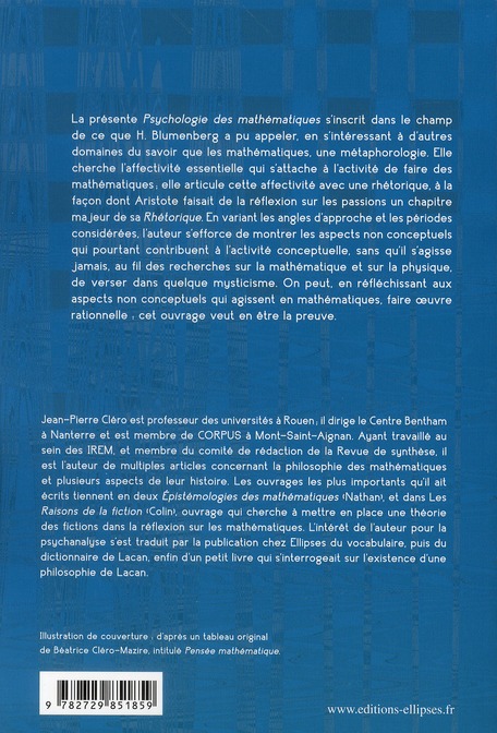 Quatrième de couverture de « ESSAI DE PSYCHOLOGIE DES MATHEMATIQUES »
