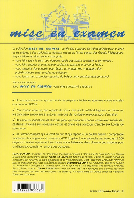 Quatrième de couverture de « OBJECTIF ACCES TOUTES MATIERES - UN VOLUME »