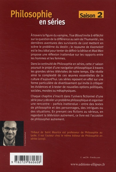 Quatrième de couverture de « PHILOSOPHIE EN SERIES - SAISON 2 »