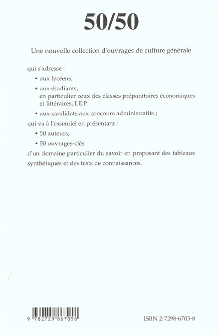 Quatrième de couverture de « LA LITTERATURE FANTASTIQUE EN 50 OUVRAGES »