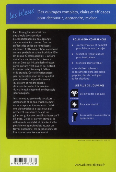 Quatrième de couverture de « PREMIERS PAS EN CULTURE GENERALE »