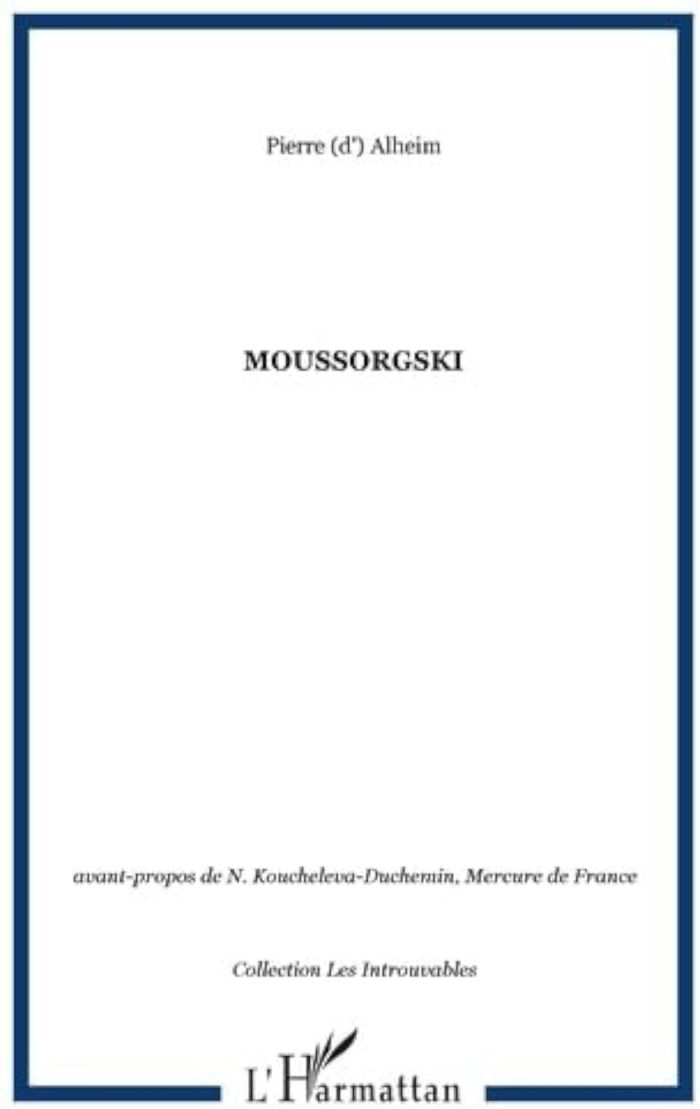 Couverture du livre « MOUSSORGSKI » de Xxx, librairie Les Contes Infusés à Corte