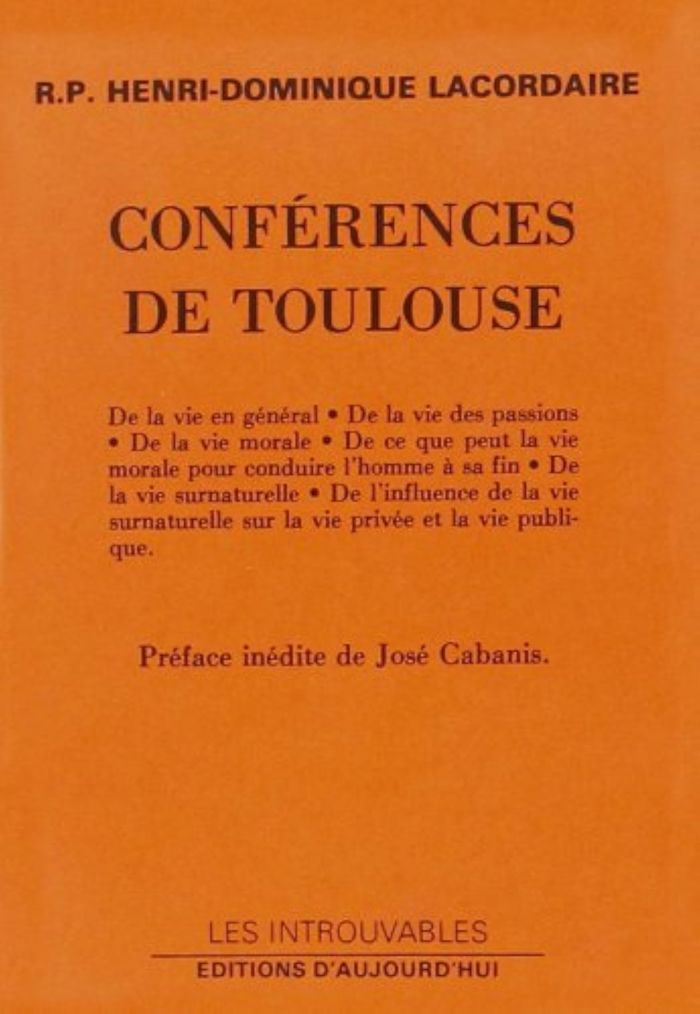 Couverture du livre « CONFERENCES DE TOULOUSE » de Lacordaire R.P Henri, librairie Les Contes Infusés à Corte