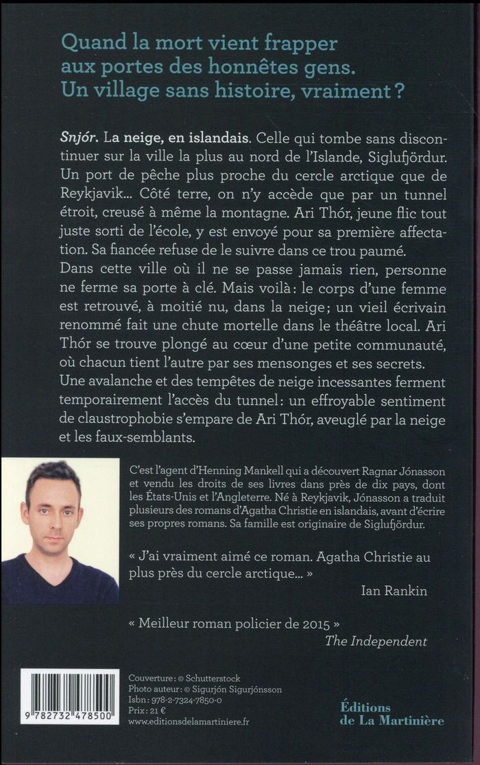Quatrième de couverture de « Snjór »
