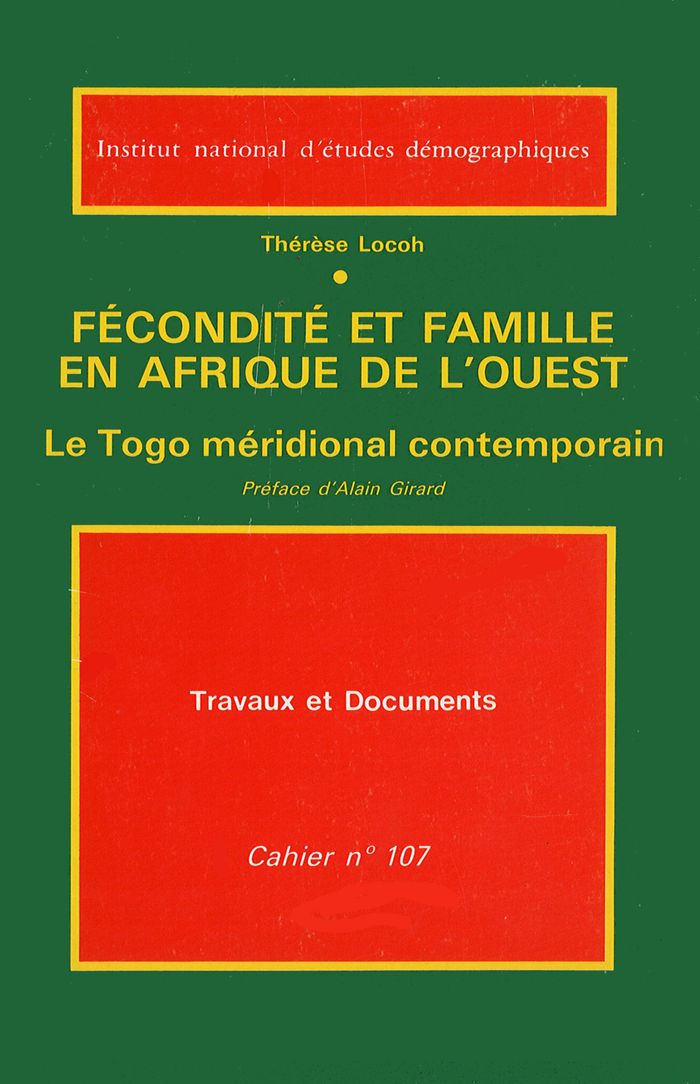 Couverture du livre « FECONDITE ET FAMILLE EN AFRIQUE DE L'OUEST » de Locoh/girard, librairie Les Contes Infusés à Corte