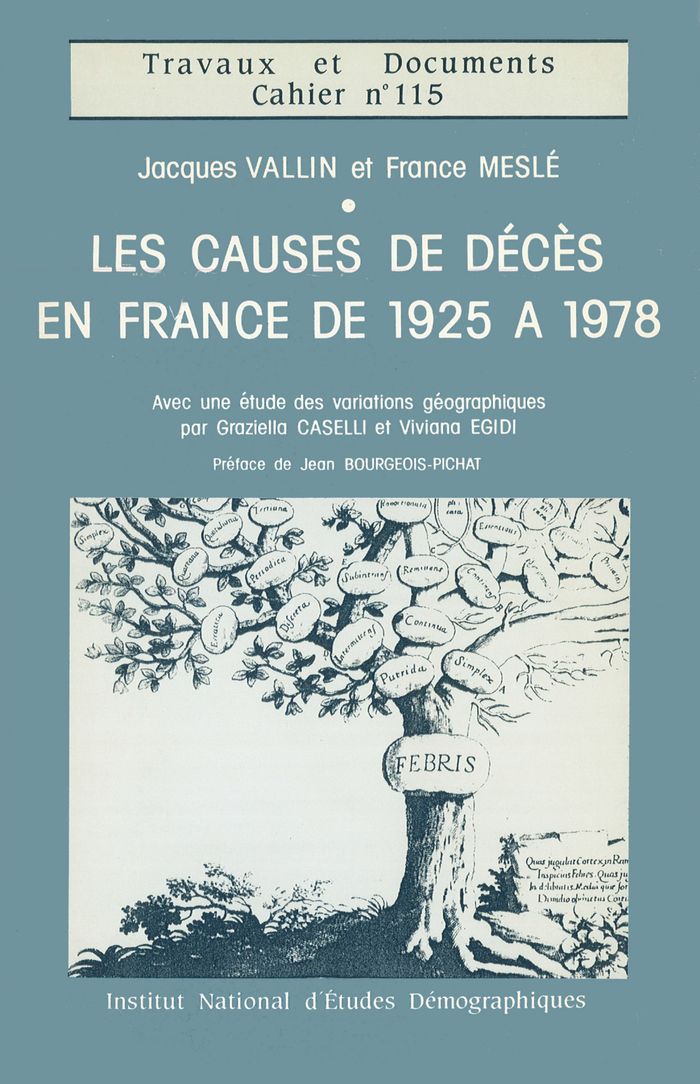 Couverture du livre « CAUSES DE DECES EN FRANCE DE 1925 A 1978 » de Divers Auteurs, librairie Les Contes Infusés à Corte