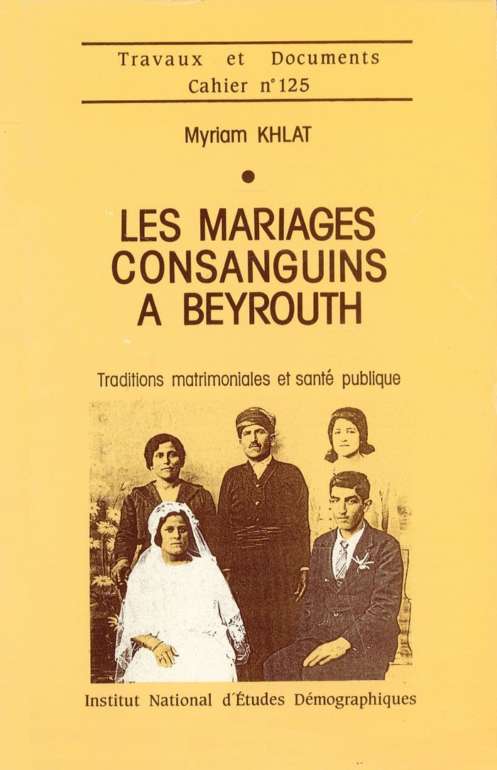 Couverture du livre « MARIAGES CONSANGUINS A BEYROUTH » de Khlat, librairie Les Contes Infusés à Corte