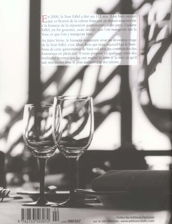Quatrième de couverture de « LE JULES VERNE A LA TOUR EIFFEL - NOUVELLES RECETTES »