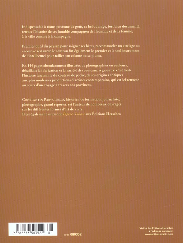 Quatrième de couverture de « COUTEAUX DE POCHE »