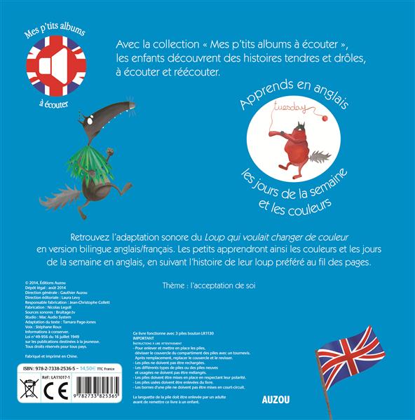 Quatrième de couverture de « Le loup qui voulait changer de couleur »