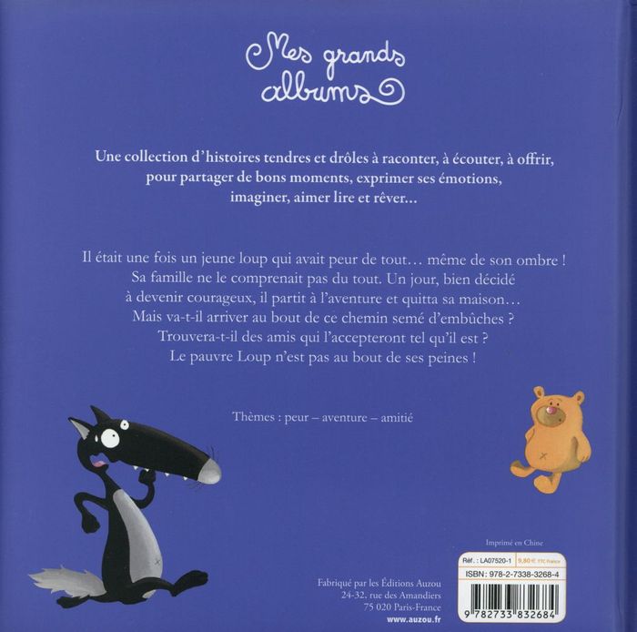 Quatrième de couverture de « Le loup qui avait peur de son ombre »