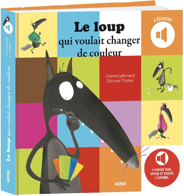 Couverture du livre « Le loup qui voulait changer de couleur » de Orianne Lallemand, librairie Les Contes Infusés à Corte