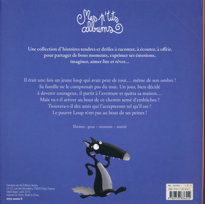 Quatrième de couverture de « Le loup qui avait peur de son ombre »