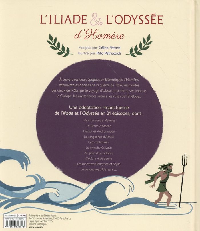 Quatrième de couverture de « RECUEILS UNIVERSELS - L'ILIADE ET ODYSEE »