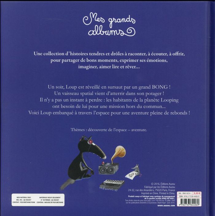 Quatrième de couverture de « Le loup qui avait la tête dans les étoiles »