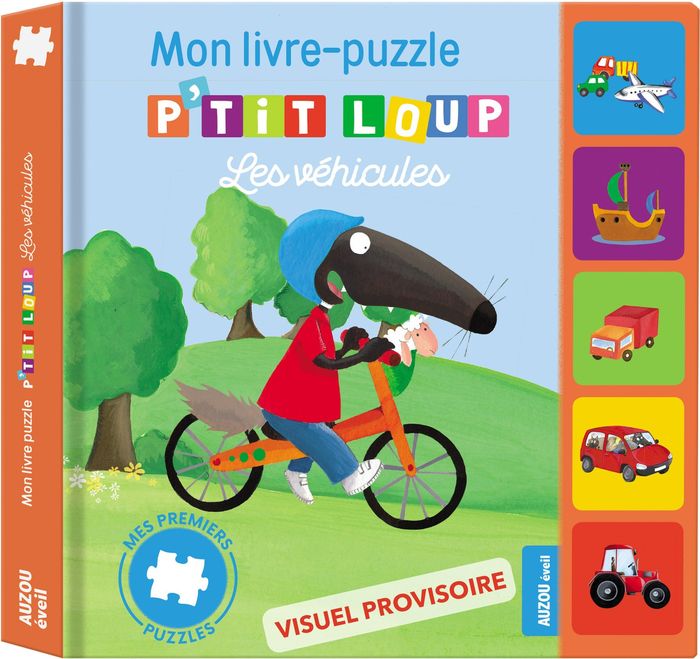 Couverture du livre « P'tit Loup découvre les véhicules » de Orianne Lallemand, librairie Les Contes Infusés à Corte