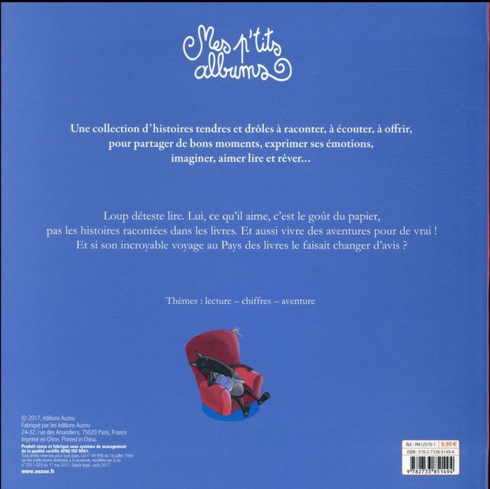 Quatrième de couverture de « Le loup qui n'aimait pas lire »