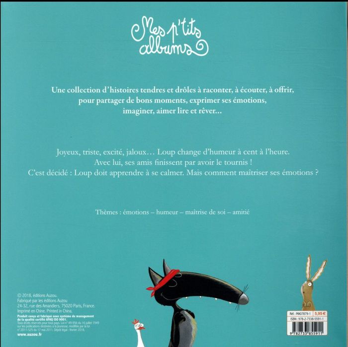 Quatrième de couverture de « Le loup qui apprivoisait ses émotions »