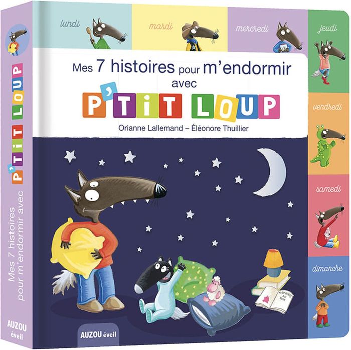 Couverture du livre « Mes 7 histoires pour m'endormir avec P'tit Loup » de Orianne Lallemand, librairie Les Contes Infusés à Corte