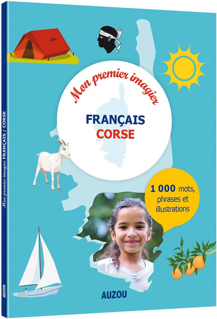 Couverture du livre « MON PREMIER IMAGIER FRANCAIS/CORSE » de Maxime Poli, librairie Les Contes Infusés à Corte