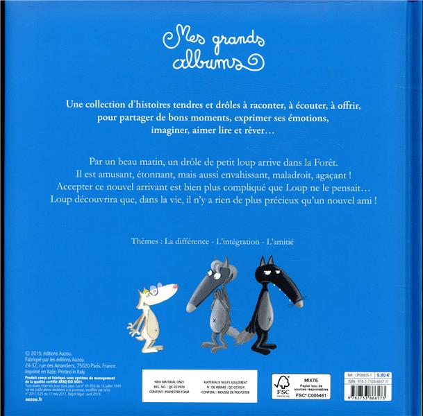 Quatrième de couverture de « Le loup qui avait un nouvel ami »