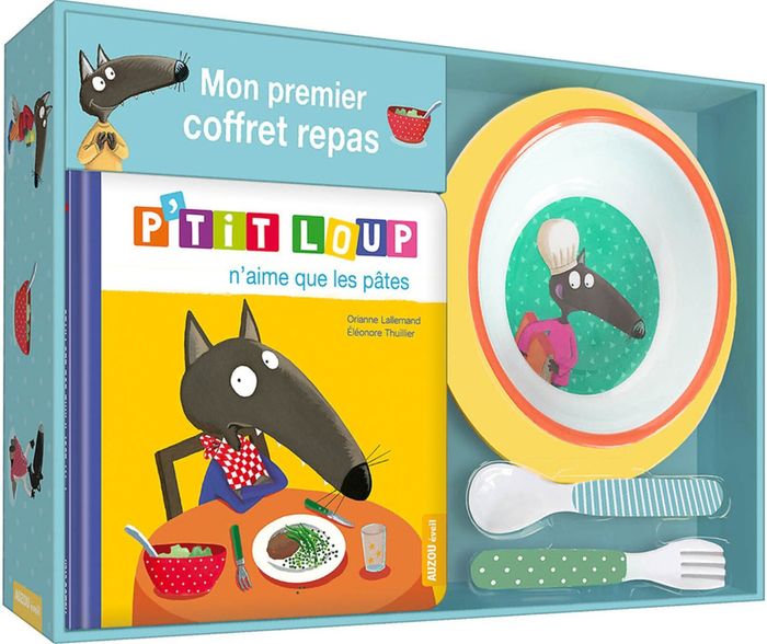 Couverture du livre « À table ! P'tit Loup » de Orianne Lallemand, librairie Les Contes Infusés à Corte