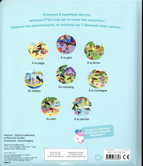 Quatrième de couverture de « Cherche et trouve, vive les vacances ! »