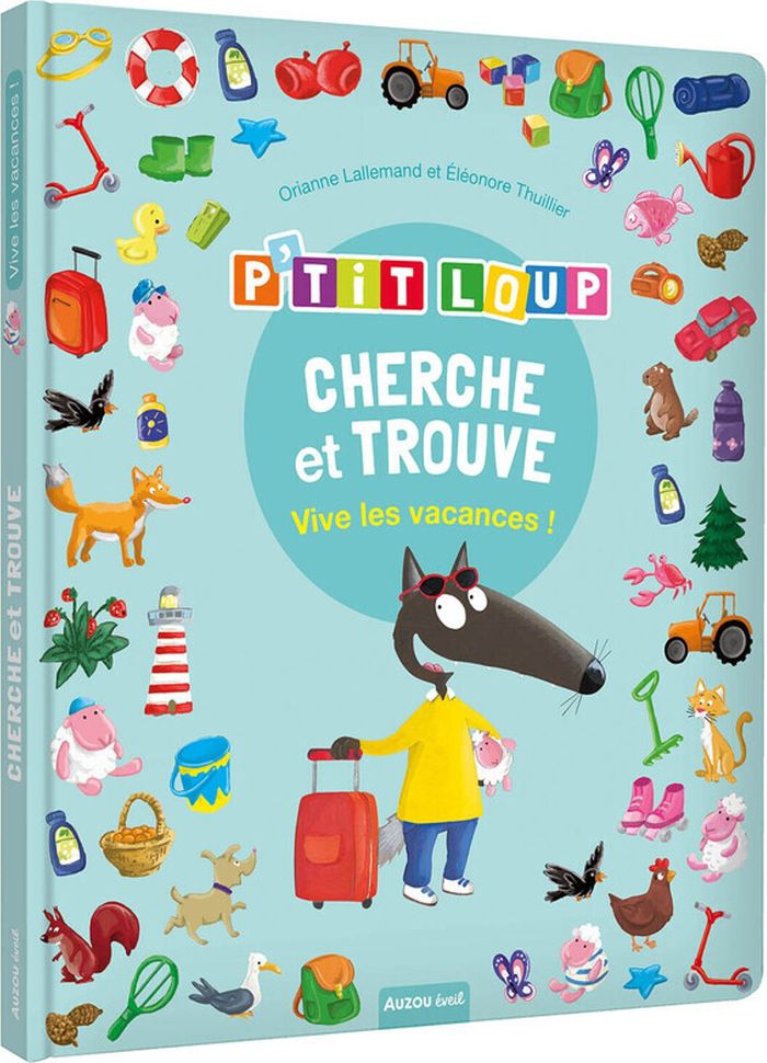 Couverture du livre « Cherche et trouve, vive les vacances ! » de Orianne Lallemand, librairie Les Contes Infusés à Corte
