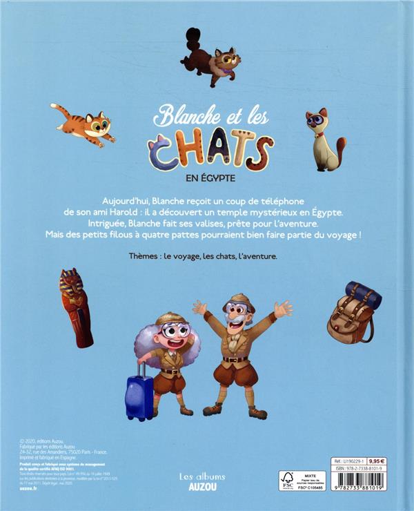 Quatrième de couverture de « BLANCHE ET LES CHATS EN EGYPTE »