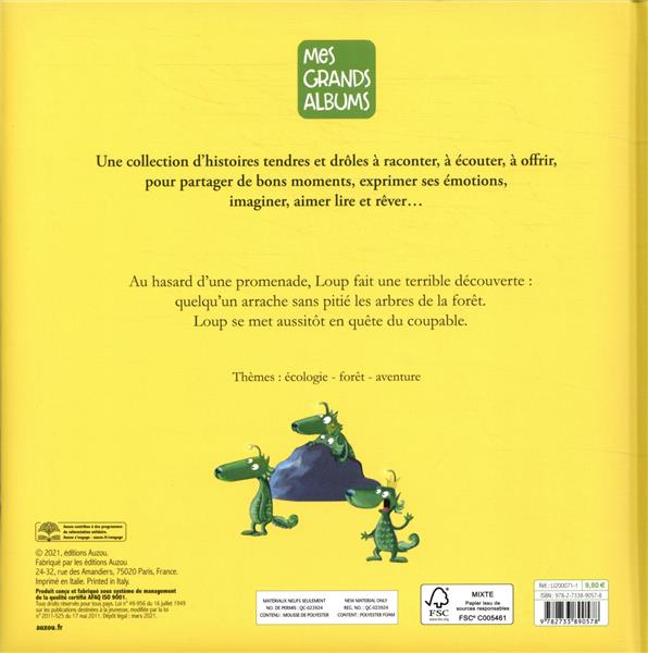 Quatrième de couverture de « Le loup qui aimait les arbres »
