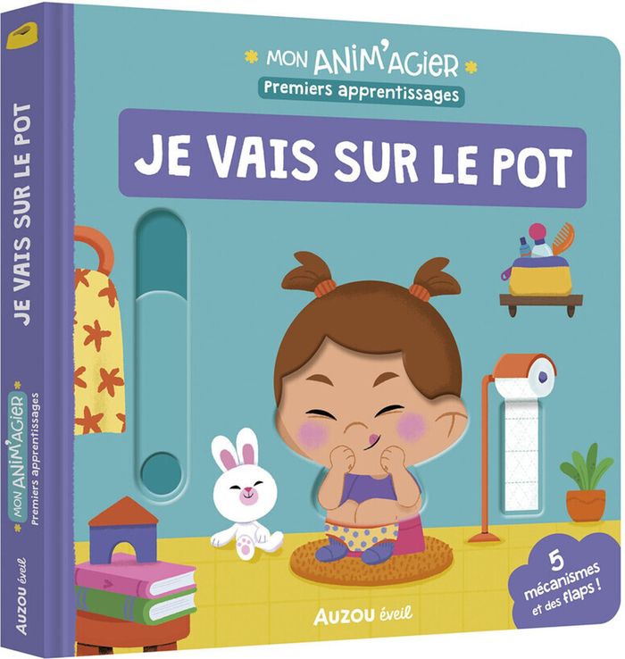 Couverture du livre « MON ANIM'AGIER - JE VAIS SUR LE POT » de Betowers, librairie Les Contes Infusés à Corte