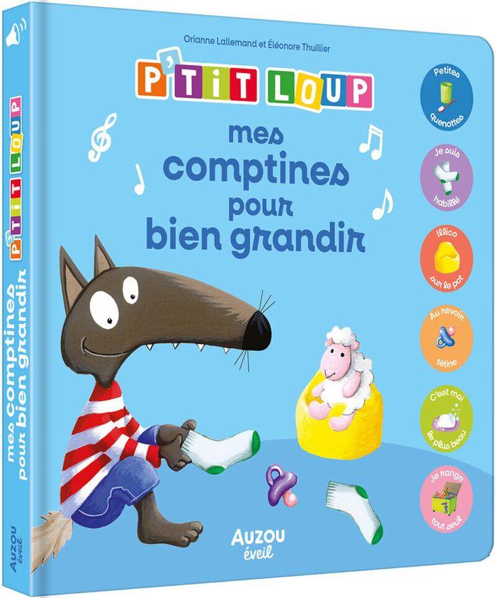 Couverture du livre « Mes comptines pour bien grandir » de Orianne Lallemand, librairie Les Contes Infusés à Corte