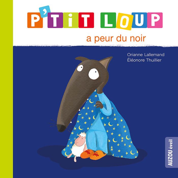 Couverture du livre « P'TIT LOUP A PEUR DU NOIR NED » de Lallemand/thuillier, librairie Les Contes Infusés à Corte