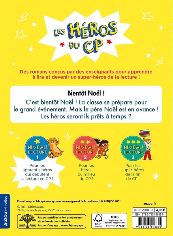 Quatrième de couverture de « LES HEROS DU CP - BIENTOT NOEL ! »