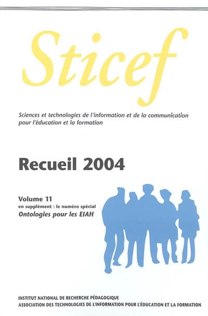 Couverture du livre « STICEF (SCIENCES ET TECHNOLOGIES DE L'INFORMATION ET DE LA COMMUNICAT ION POUR L'EDUCATION ET LA FOR » de Eric Bruillard, librairie Les Contes Infusés à Corte