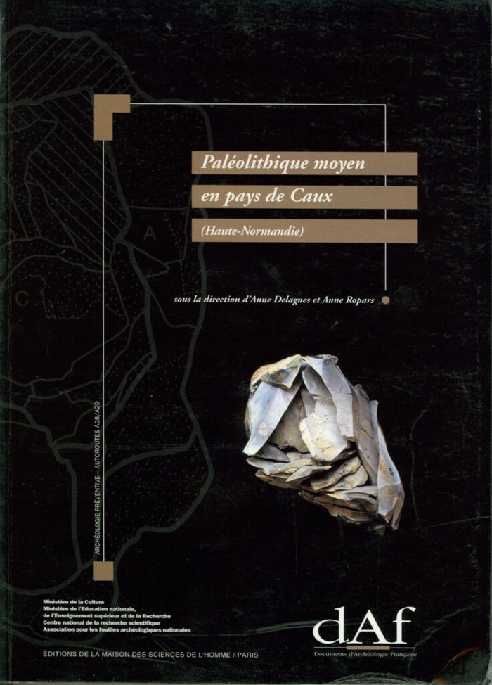 Couverture du livre « PALEOLITHIQUE MOYEN EN PAYS DE CAUX, HAUTE-NORMANDIE - LE PUCHEUIL, ETOUTTEVILLE » de Anne Delagnes, librairie Les Contes Infusés à Corte