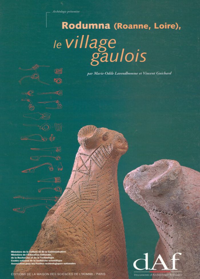 Couverture du livre « RODUMNA (ROANNE, LOIRE), LE VILLAGE GAULOIS » de M-O. Lavendhomme, librairie Les Contes Infusés à Corte