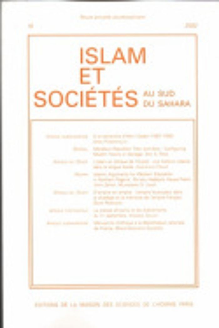 Couverture du livre « ISLAM ET SOCIETE AU SUD DU SAHARA, N 16/2002 », librairie Les Contes Infusés à Corte
