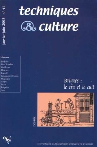 Couverture du livre « TECHNIQUES ET CULTURES, N 41/JANV.-JUIN 2003 » de Robert Creswell, librairie Les Contes Infusés à Corte