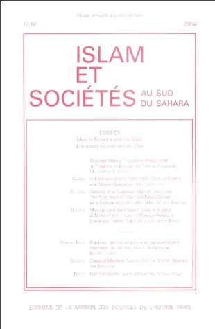 Couverture du livre « ISLAM ET SOCIETE AU SUD DU SAHARA, N  17-18/2004 » de Xxx, librairie Les Contes Infusés à Corte