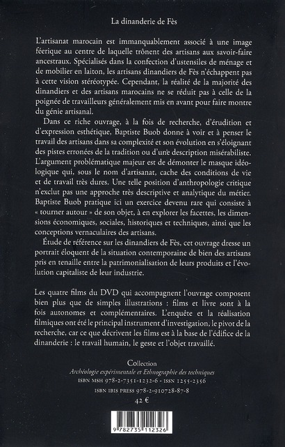 Quatrième de couverture de « DINANDERIE DE FES »